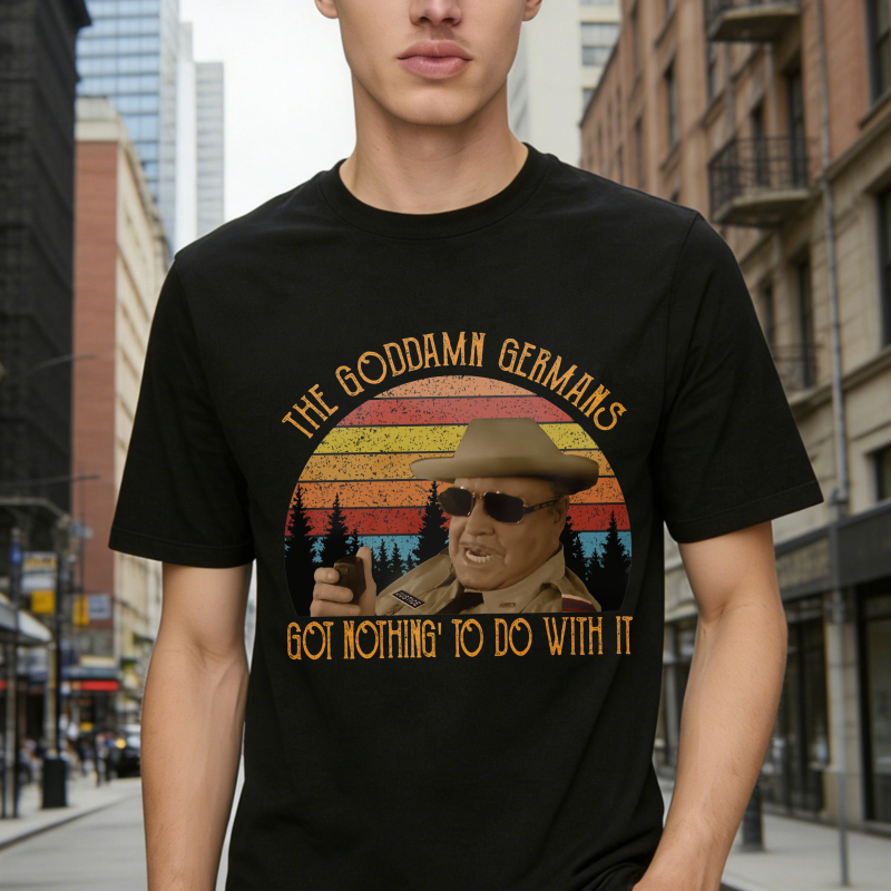 Vintage Retro Sunset The Goddamn Germans Got Nothing To Do With It Movie Quote Unisex Classic T-shirt