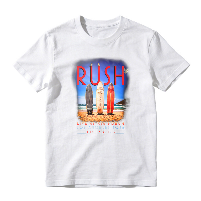 Rush Live At Kia Forum Los Angeles 2016 Surfboards Beach Graphic T-shirt