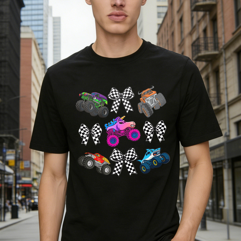 Monster Truck Racing Pattern T-shirt