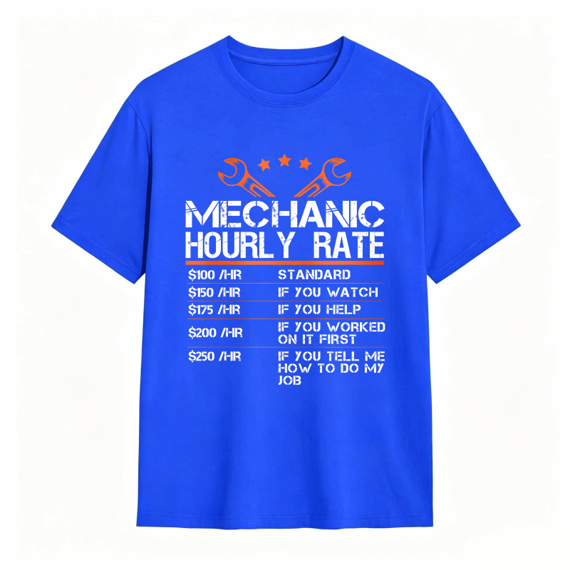 Dorawear™ Mechanic Hourly Rate Chart With Wrenches And Stars Unisex Classic T-shirt