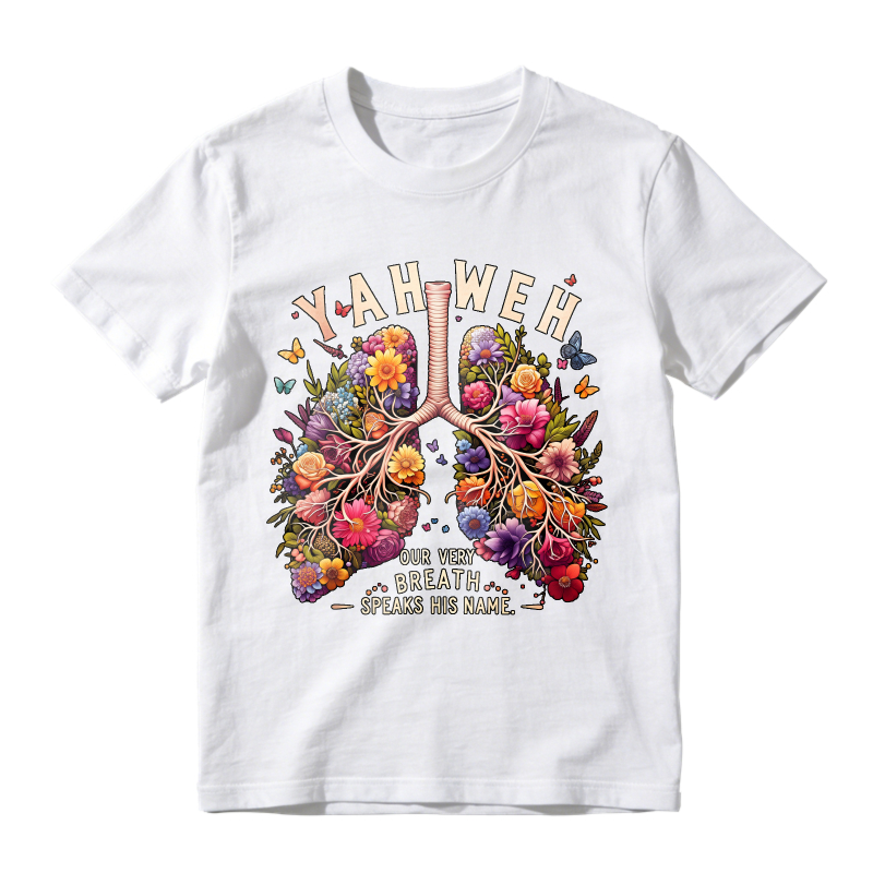 Yahweh Floral Lungs Design T-shirt