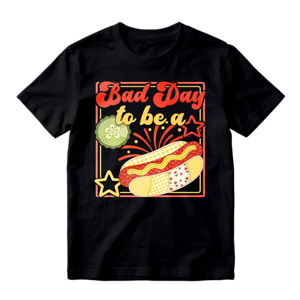 Bad Day To Be A Hot Dog With Mustard And Ketchup Unisex Classic T-shirt