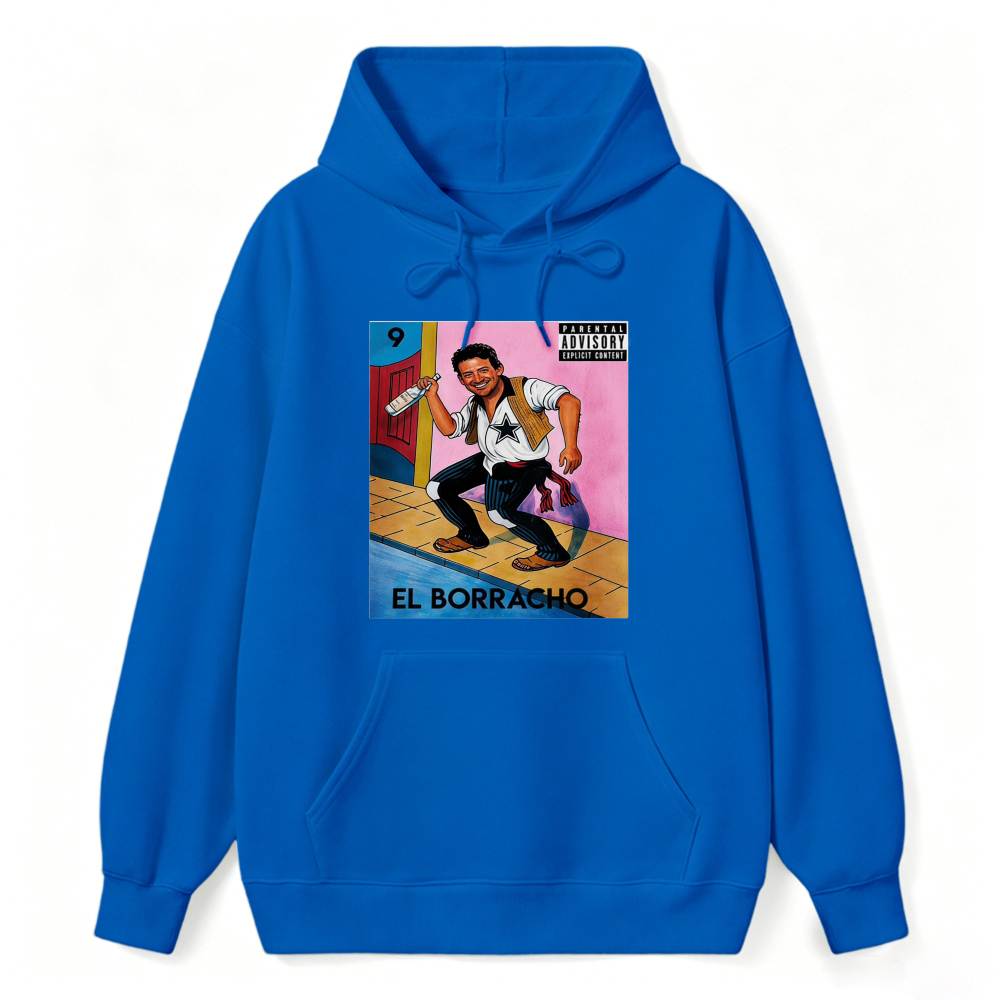 El Borracho Mexican Loteria Card Hoodie