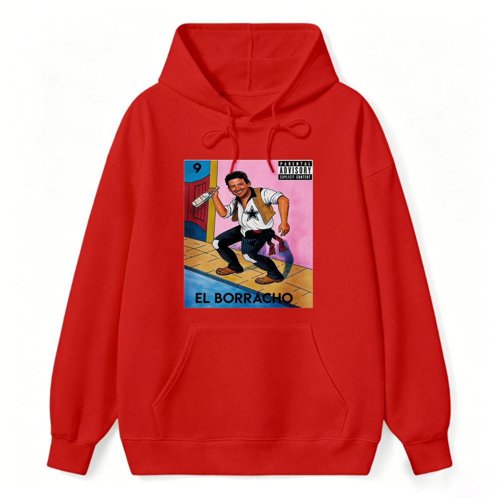 El Borracho Mexican Loteria Card Hoodie