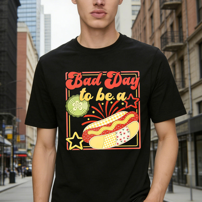 Bad Day To Be A Hot Dog With Mustard And Ketchup Unisex Classic T-shirt