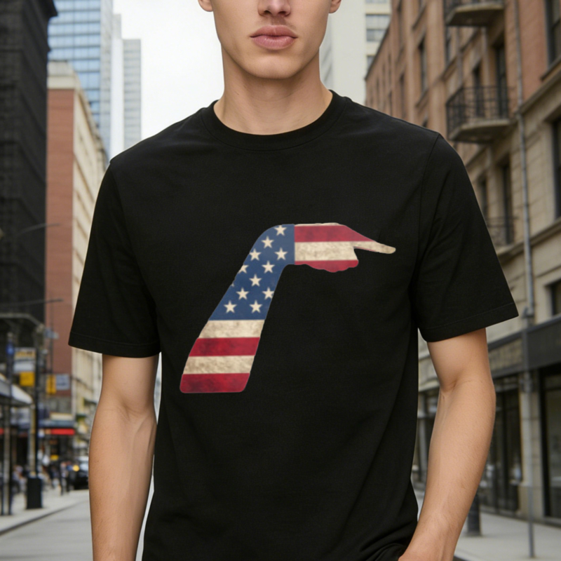 American Flag Hand Pointing Right Graphic Unisex Classic T-shirt