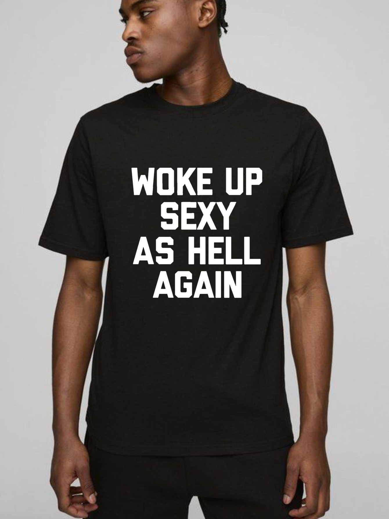 Dorawear™  Woke Up Sexy As Hell Again T-Shirt Funny Saying Sarcastic T-Shirt,Made in USA Women's Shirts  100% cotton