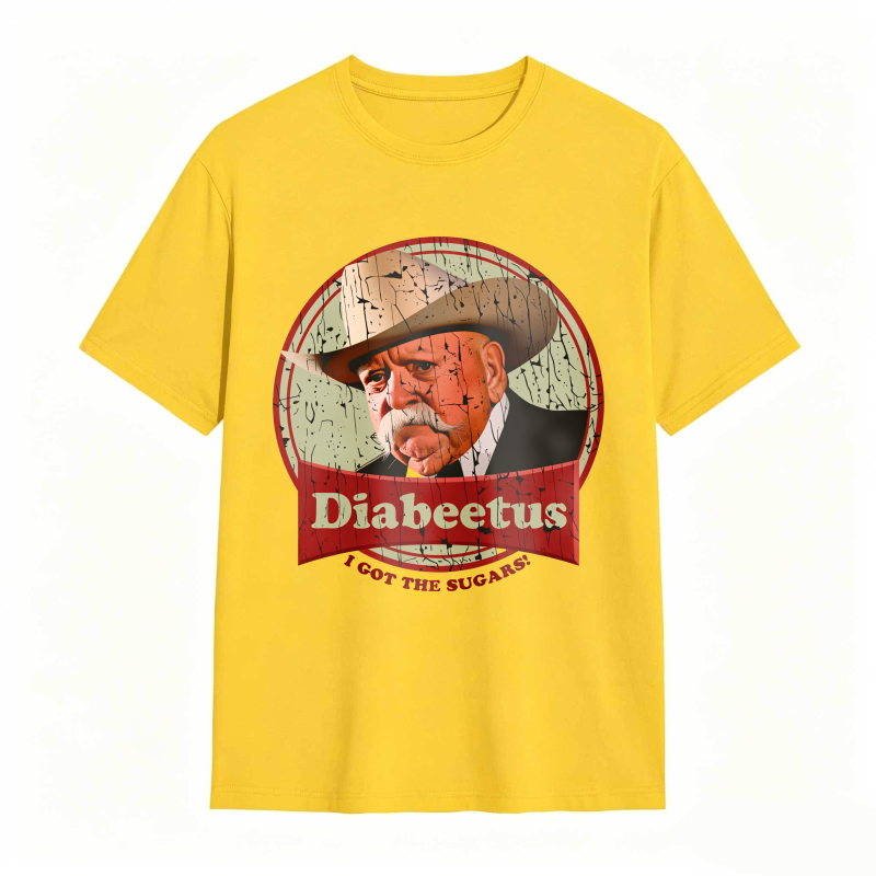 Dorawear™ Diabeetus I Got The Sugars Man With Hat And Mustache Design Unisex Classic T-shirt