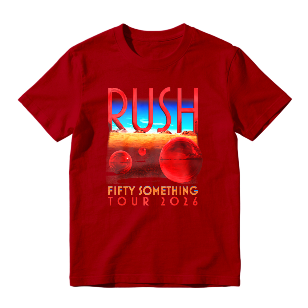 Rush Fifty Something Tour 2026 Retro Sci-Fi Planet Graphic T-shirt