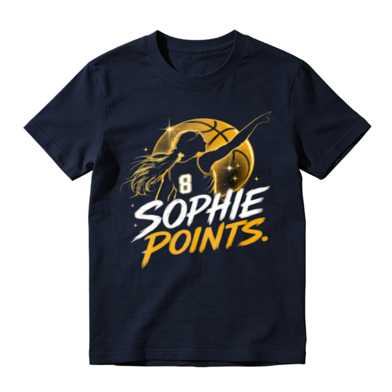 Sophie Points Basketball Player Silhouette Graphic Unisex Classic T-shirt