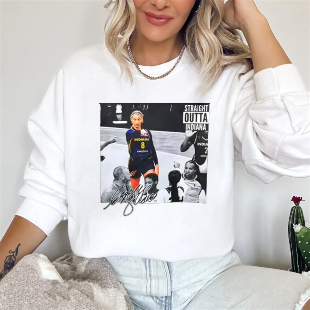 Straight Outta Indiana Volleyball Player Graphic Sweatshirt