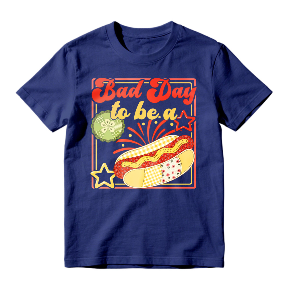 Bad Day To Be A Hot Dog With Mustard And Ketchup Unisex Classic T-shirt