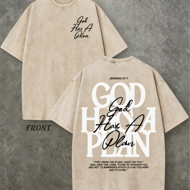 God Has A Plan Jeremiah 29 11 Washed T-shirt