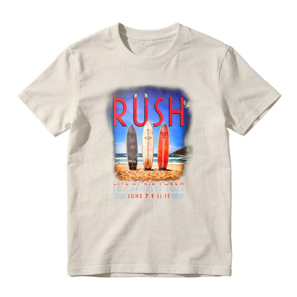 Rush Live At Kia Forum Los Angeles 2016 Surfboards Beach Graphic T-shirt