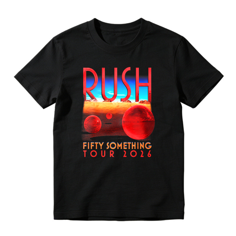 Rush Fifty Something Tour 2026 Retro Sci-Fi Planet Graphic T-shirt