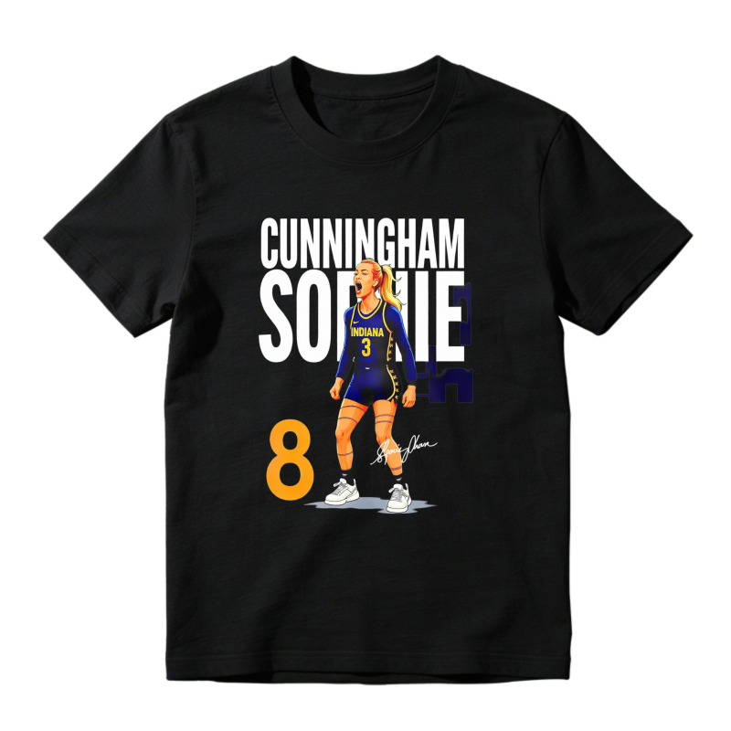 Cunningham Sophie Indiana Fever Basketball Player Number 8 Graphic T-shirt