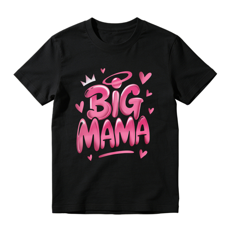 Big Mama With Crown And Hearts T-shirt