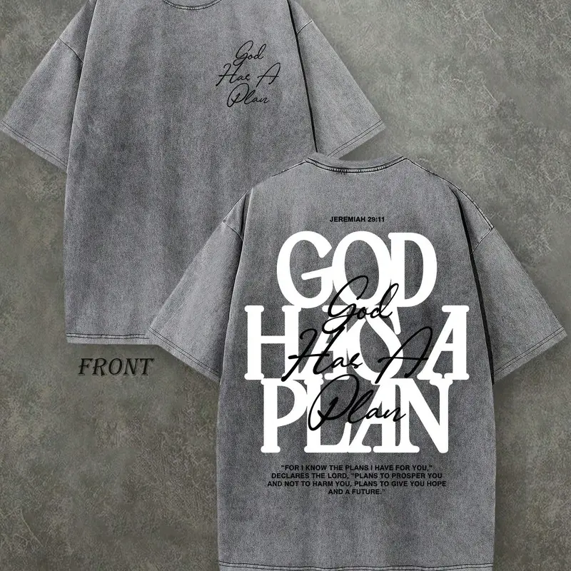 God Has A Plan Jeremiah 29 11 Washed T-shirt