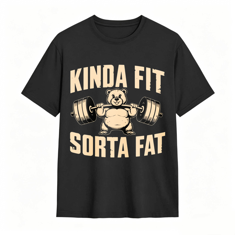 Dorawear™ Kinda Fit Sorta Fat Bear Lifting Barbell Unisex Classic T-shirt