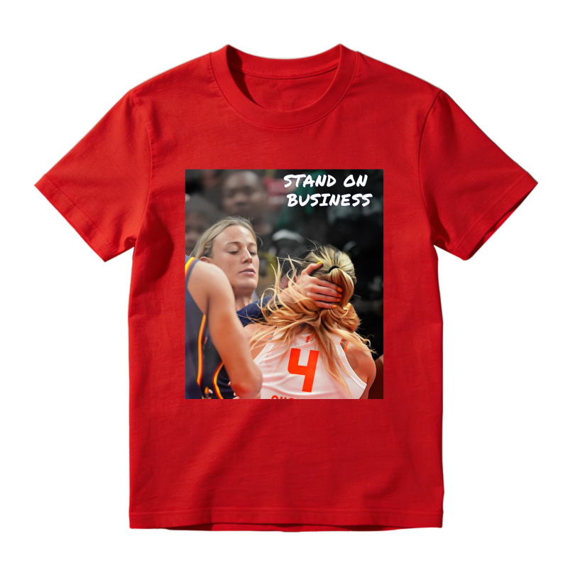 Stand On Business Basketball Player Hugging Graphic T-shirt