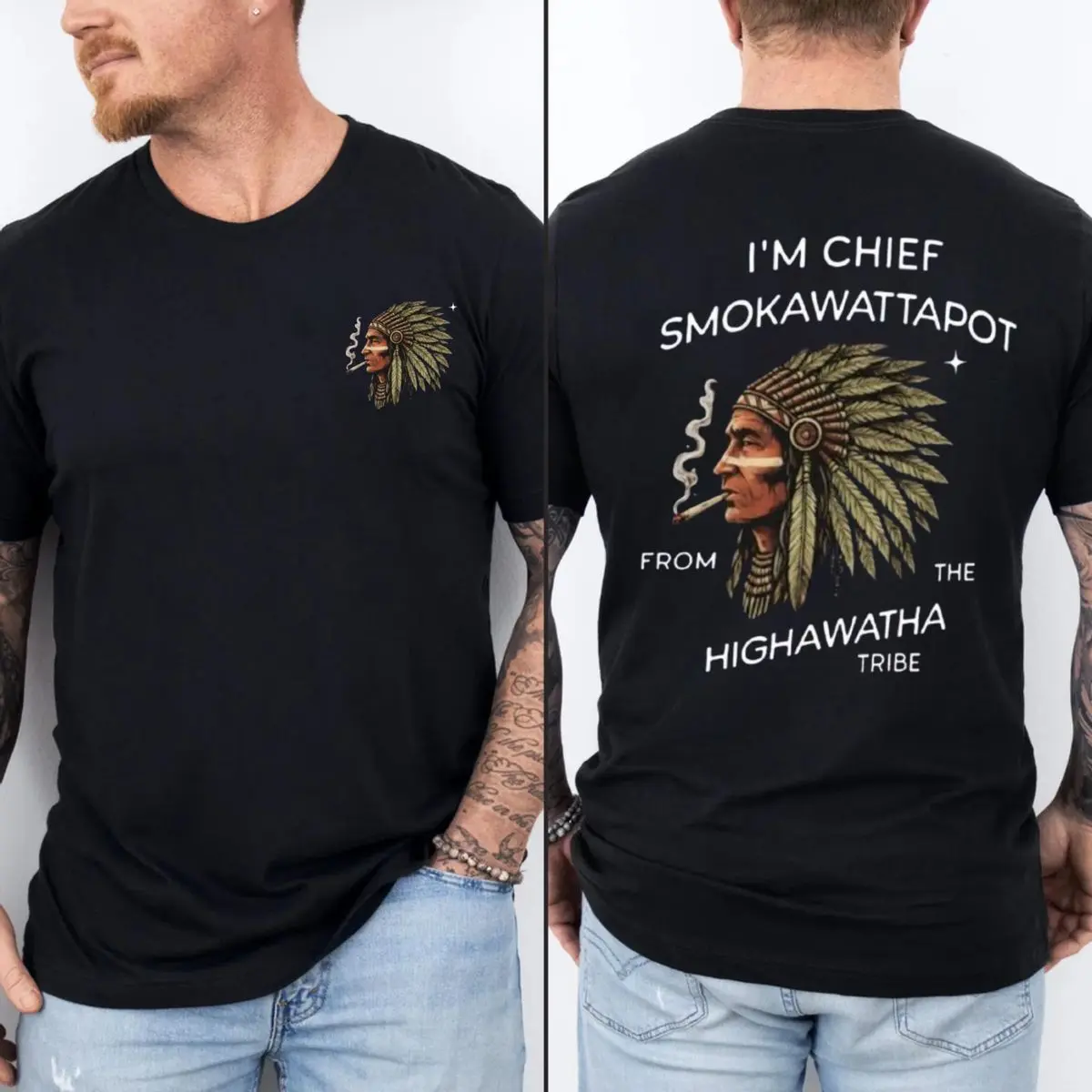 I’M Chief Smokawattapot Shirt, Funny Native American Chief Sweatshirt, Hiawatha Tribe Shirt