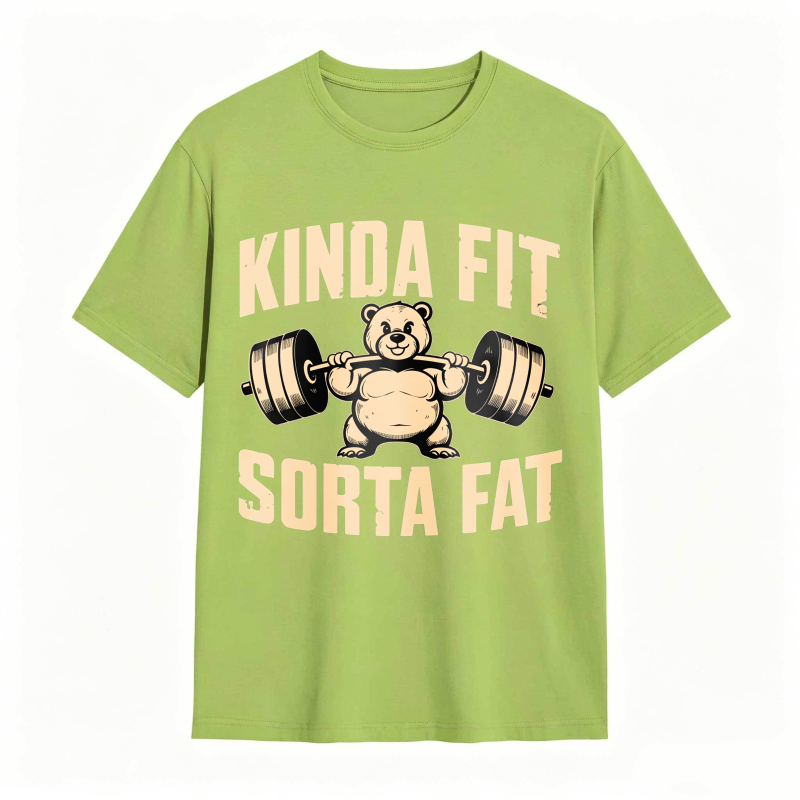 Dorawear™ Kinda Fit Sorta Fat Bear Lifting Barbell Unisex Classic T-shirt