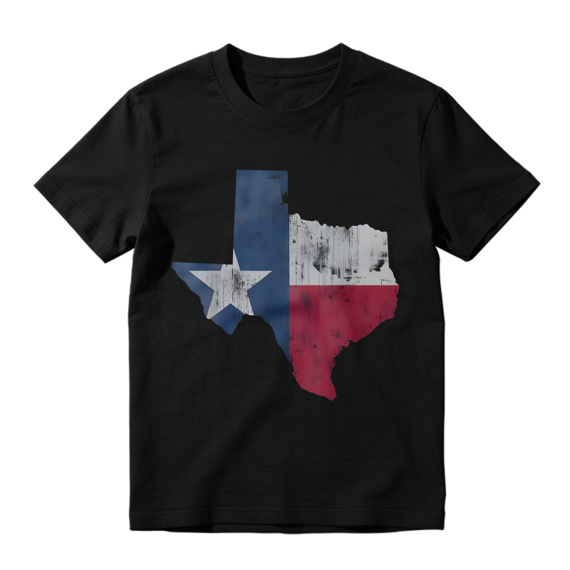 Texas State Flag Map Design T-shirt