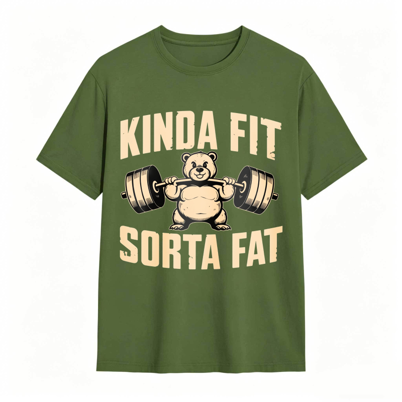 Dorawear™ Kinda Fit Sorta Fat Bear Lifting Barbell Unisex Classic T-shirt