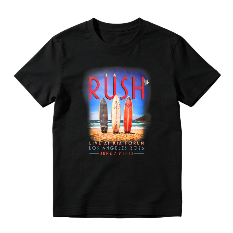 Rush Live At Kia Forum Los Angeles 2016 Surfboards Beach Graphic T-shirt