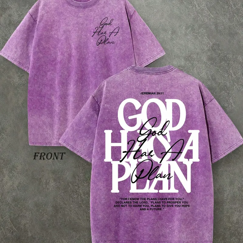 God Has A Plan Jeremiah 29 11 Washed T-shirt