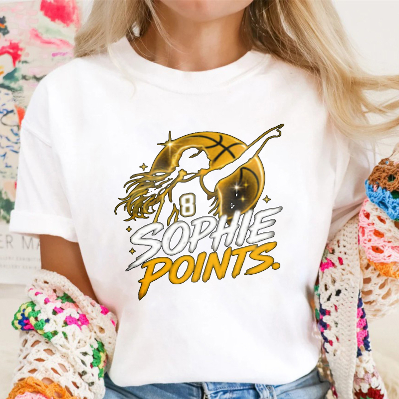 Sophie Points Basketball Player Silhouette Graphic Unisex Classic T-shirt