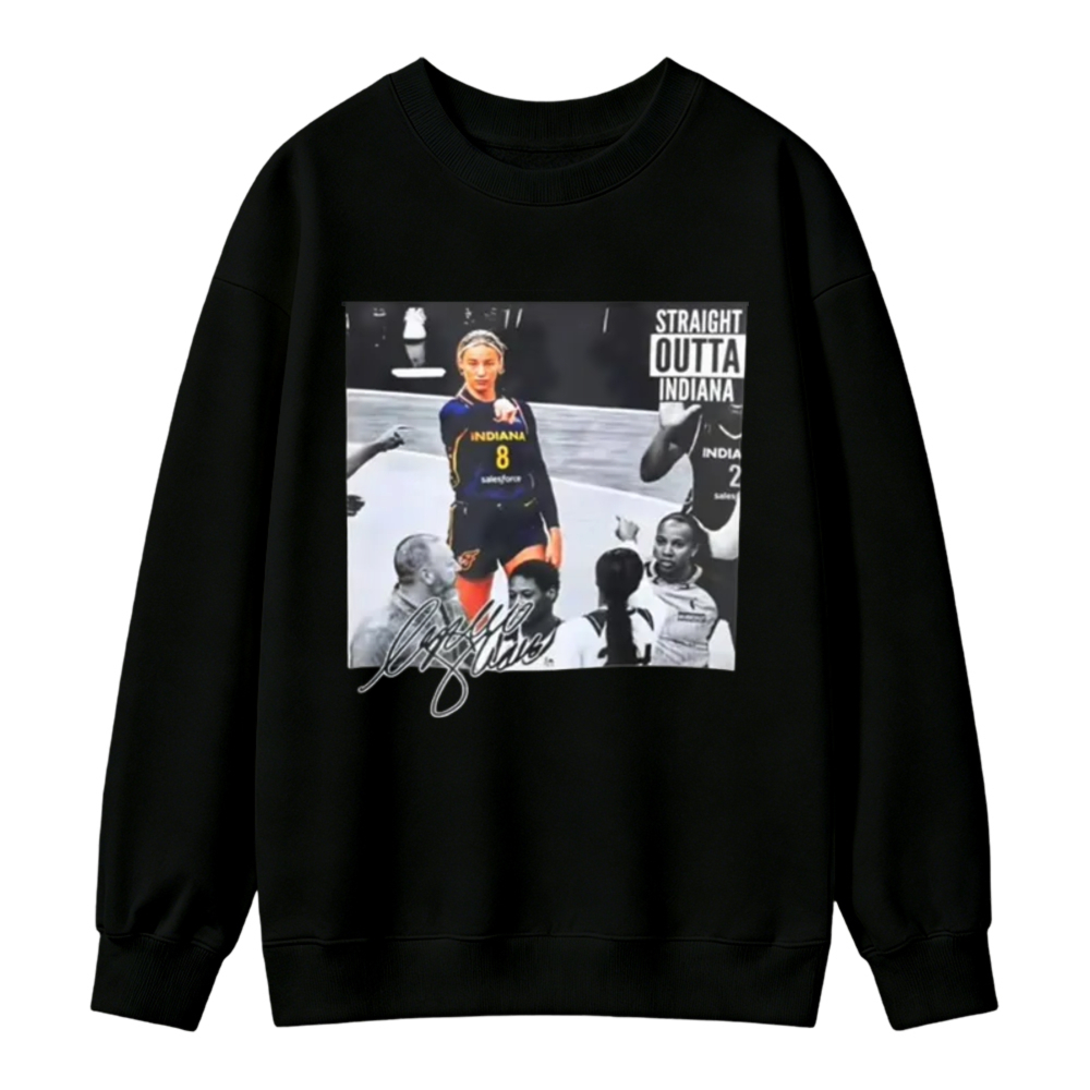 Straight Outta Indiana Volleyball Player Graphic Sweatshirt