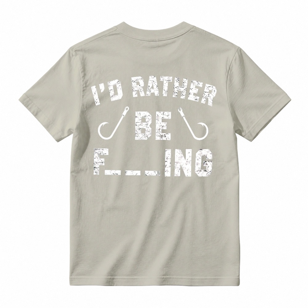 I Would Rather Be Fishing Hook Graphic T-shirt
