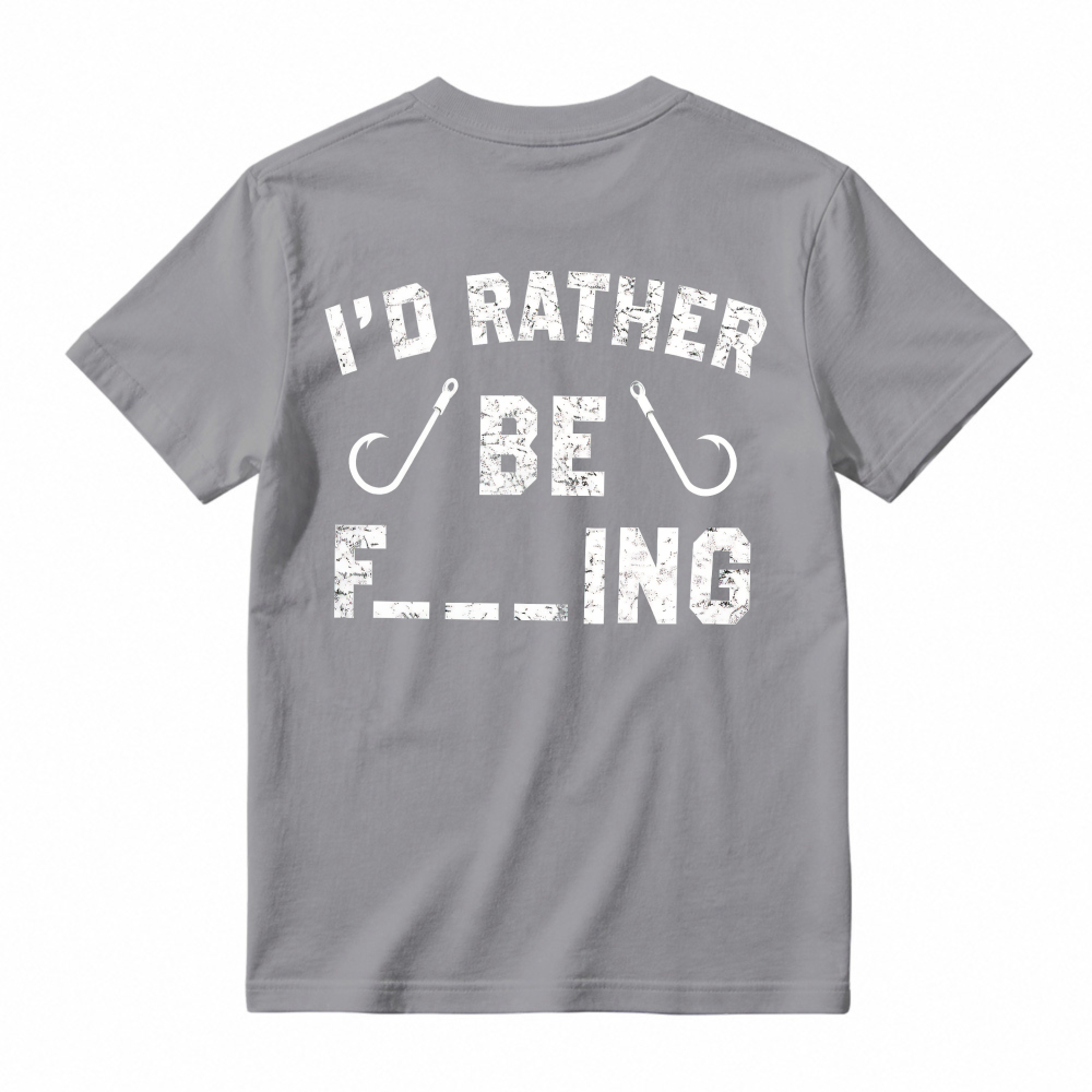 I Would Rather Be Fishing Hook Graphic T-shirt