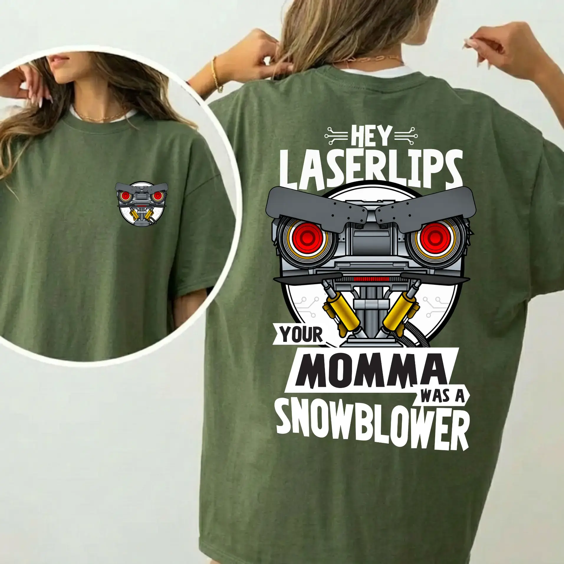 Short Circuit Shirt, Hey Laser Lip Your Mama Was A Snowblower Tee, Classic 80s Movie T-Shirt