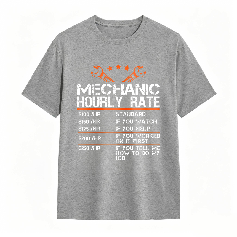 Dorawear™ Mechanic Hourly Rate Chart With Wrenches And Stars Unisex Classic T-shirt