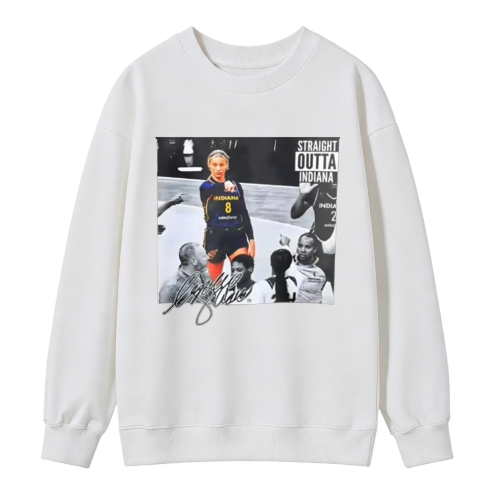Straight Outta Indiana Volleyball Player Graphic Sweatshirt