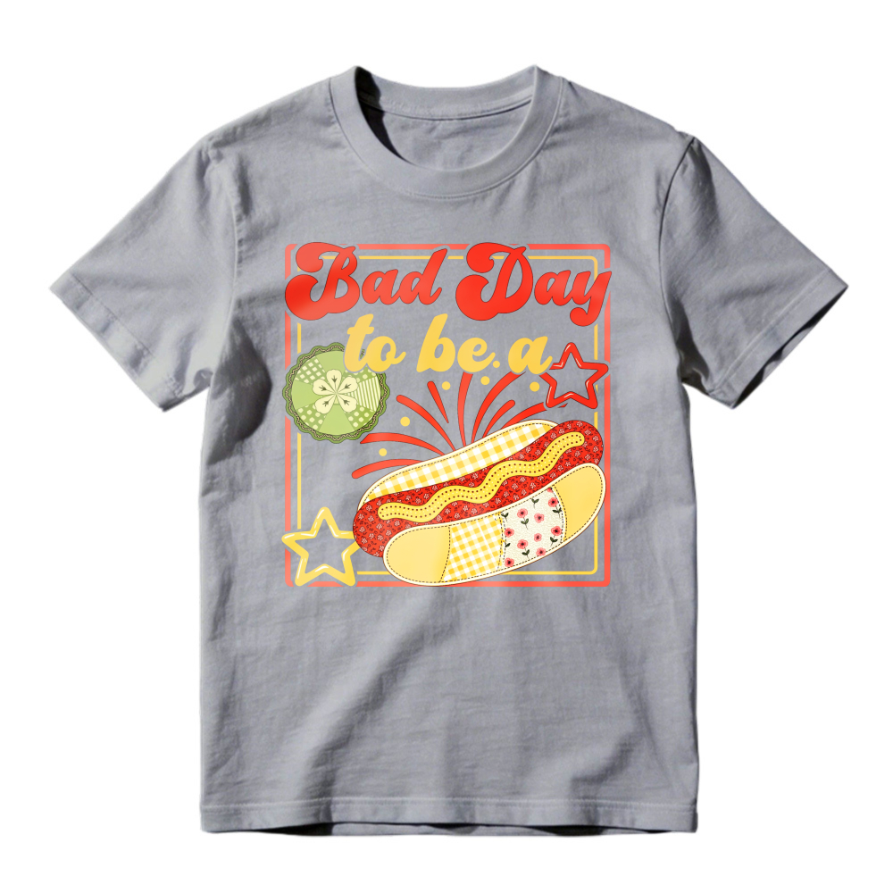 Bad Day To Be A Hot Dog With Mustard And Ketchup Unisex Classic T-shirt