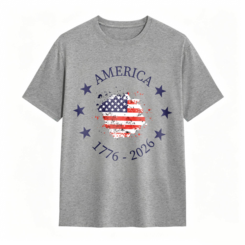 America 250th Anniversary Patriotic USA Flag Graphic Tee