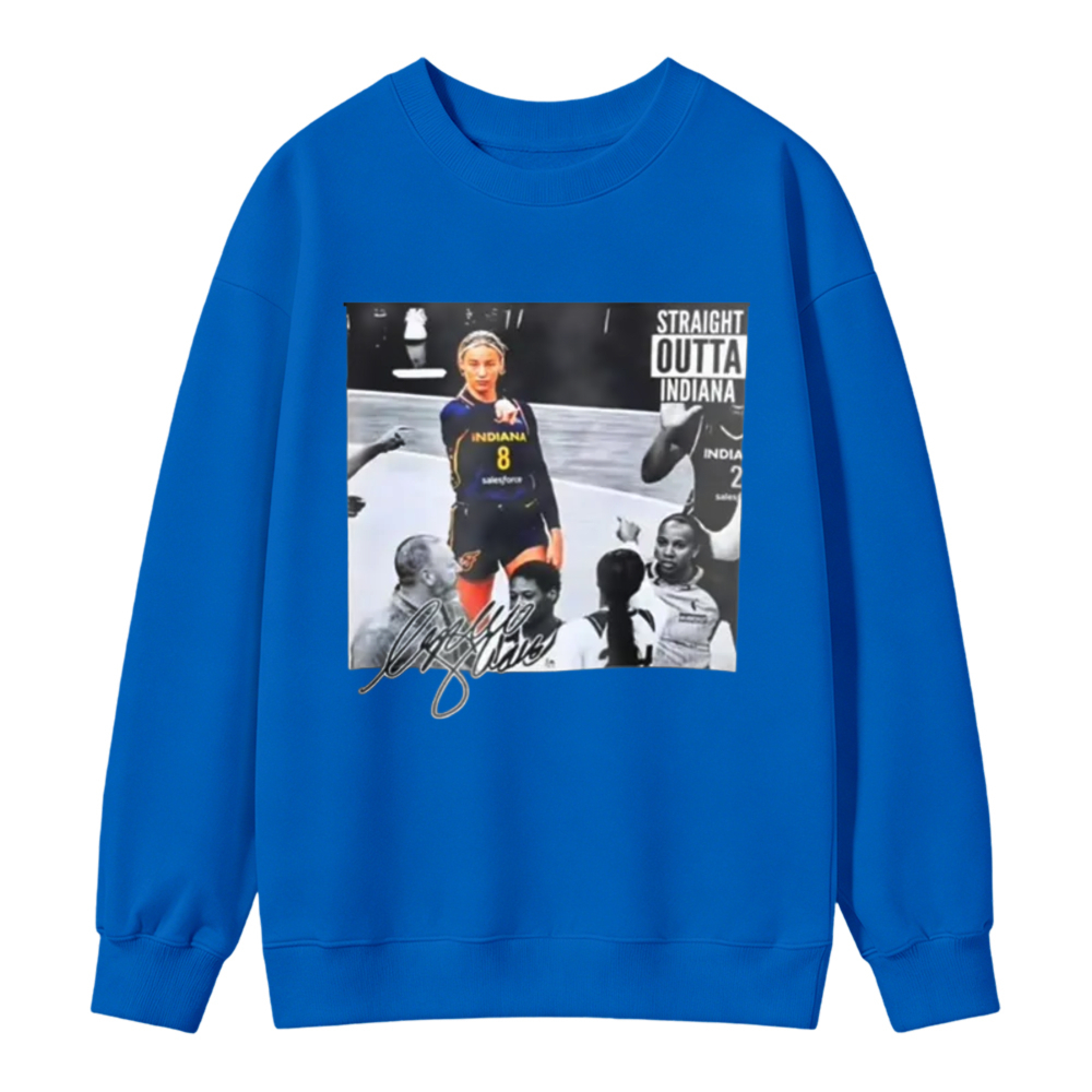 Straight Outta Indiana Volleyball Player Graphic Sweatshirt