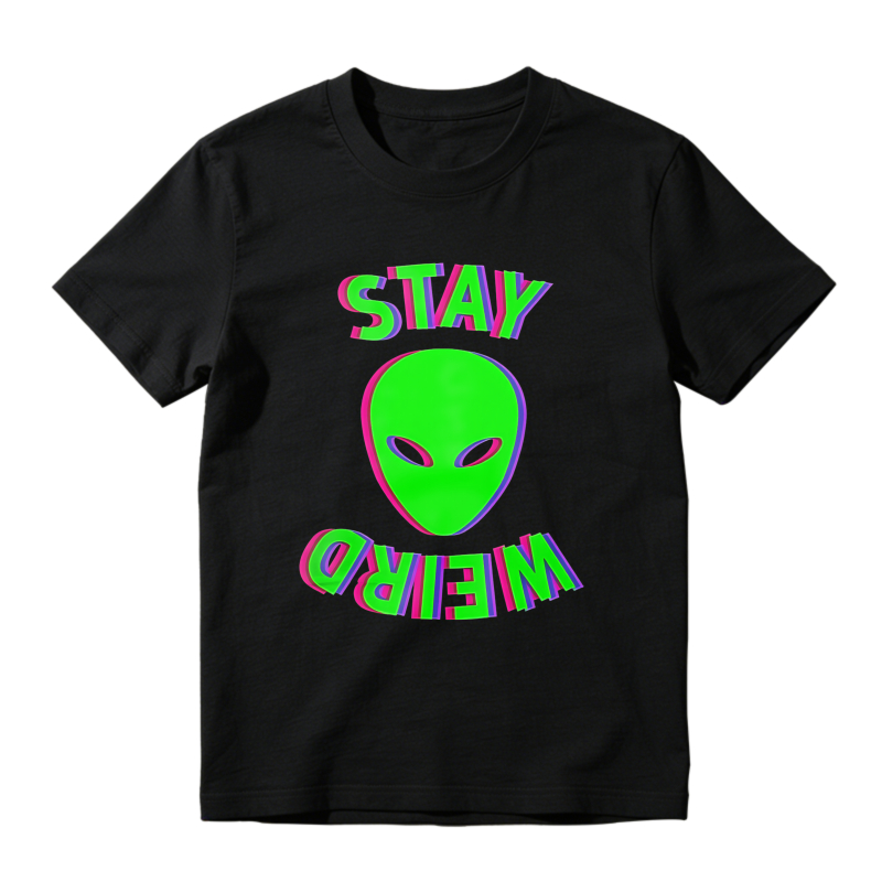Alien Head Stay Weird T-shirt