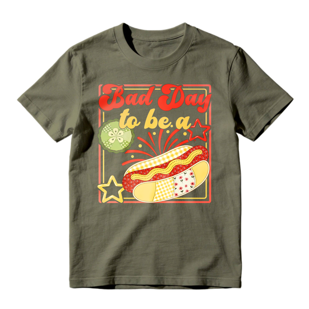 Bad Day To Be A Hot Dog With Mustard And Ketchup Unisex Classic T-shirt