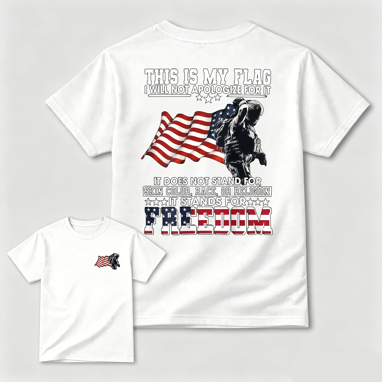 American Freedom Patriotic Graphic Tee – Proud USA Flag Statement Shirt