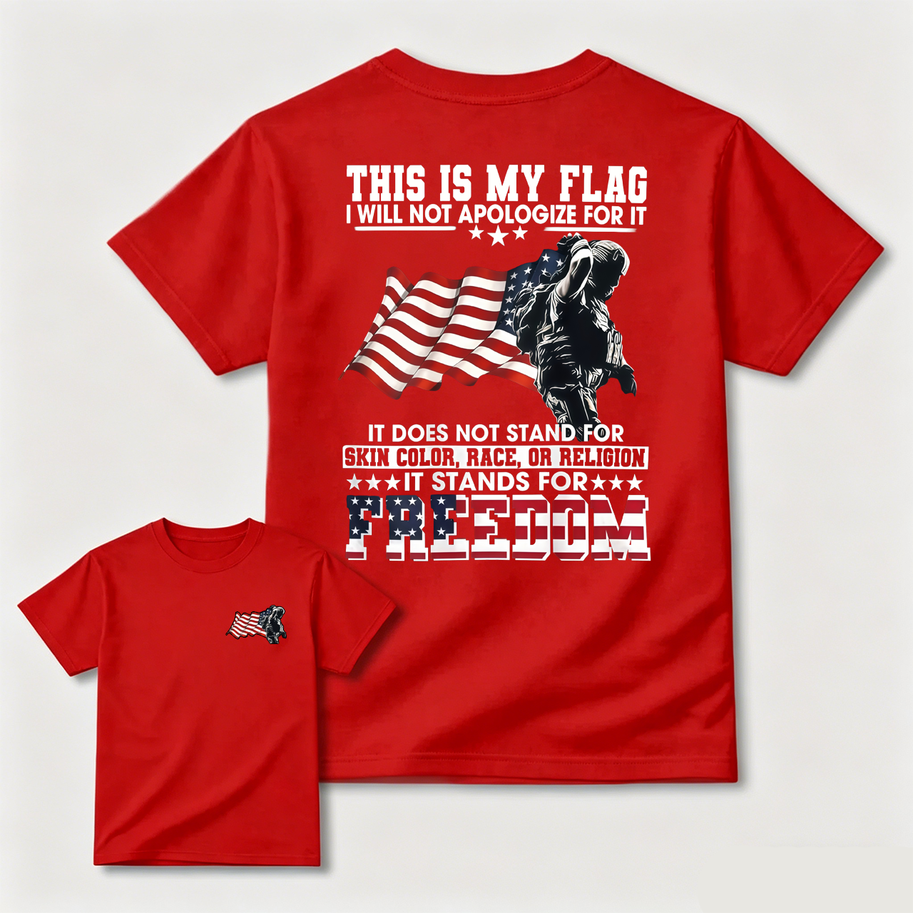 American Freedom Patriotic Graphic Tee – Proud USA Flag Statement Shirt