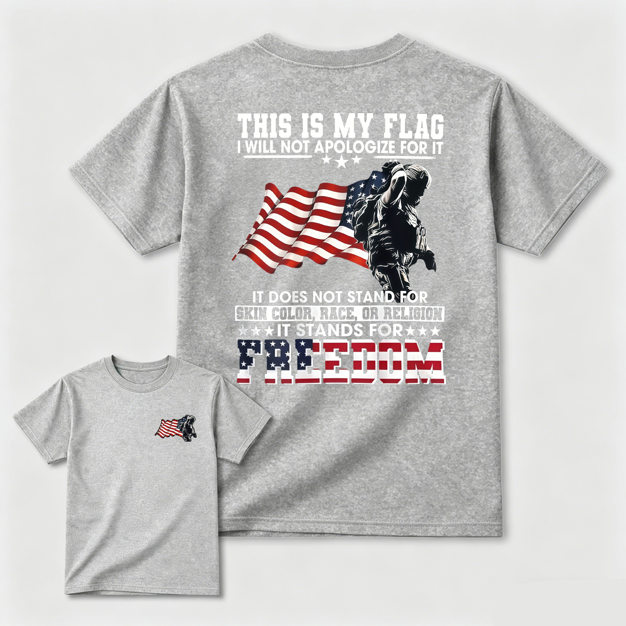 American Freedom Patriotic Graphic Tee – Proud USA Flag Statement Shirt