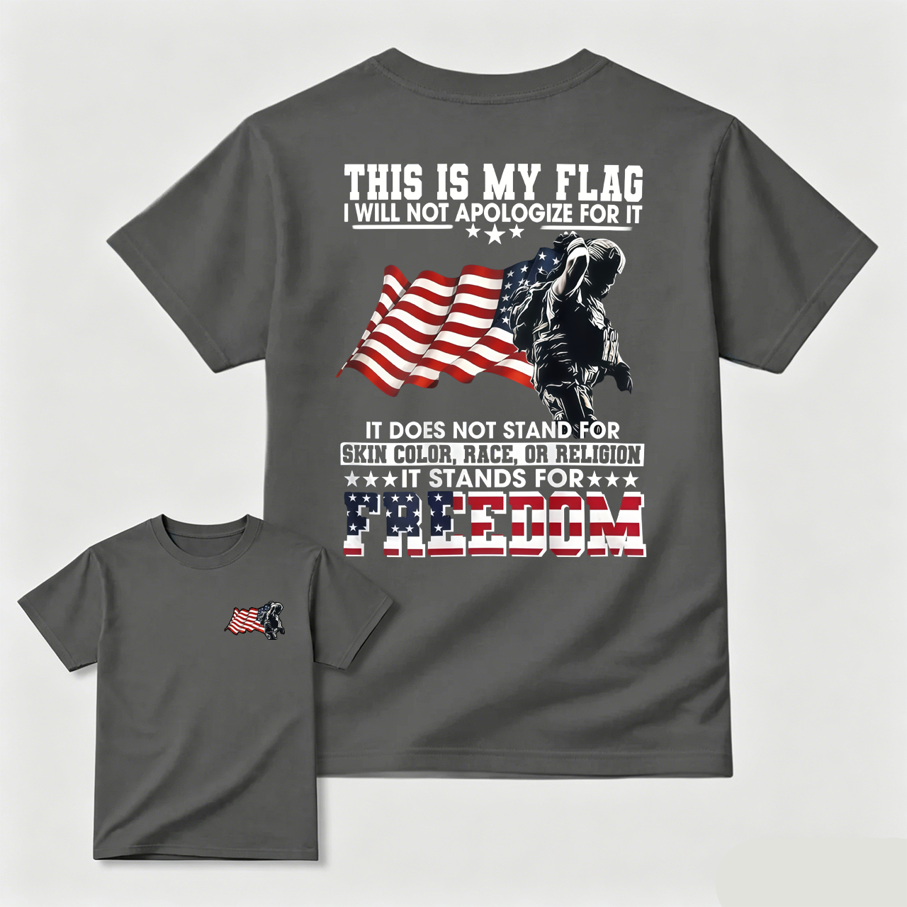 American Freedom Patriotic Graphic Tee – Proud USA Flag Statement Shirt