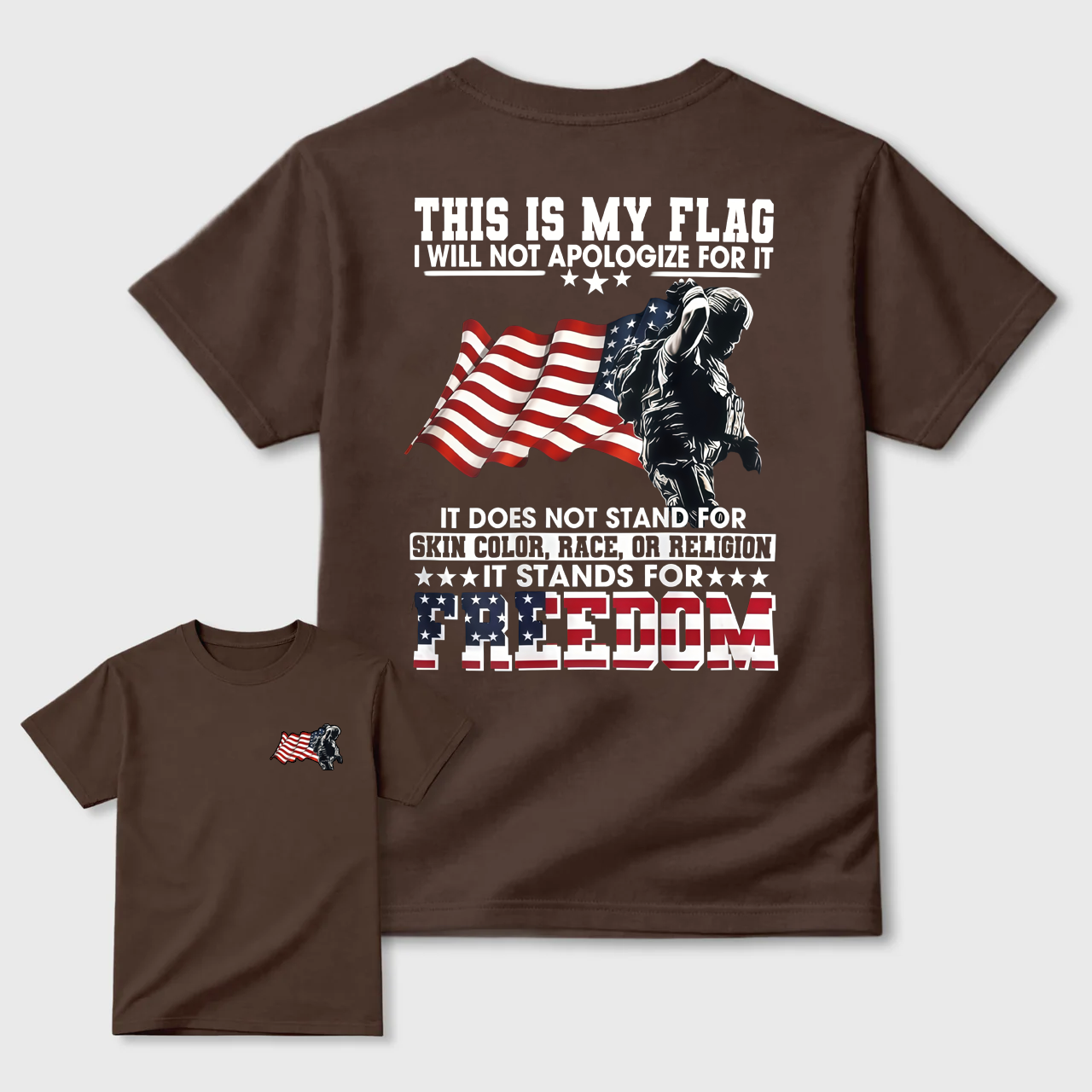 American Freedom Patriotic Graphic Tee – Proud USA Flag Statement Shirt