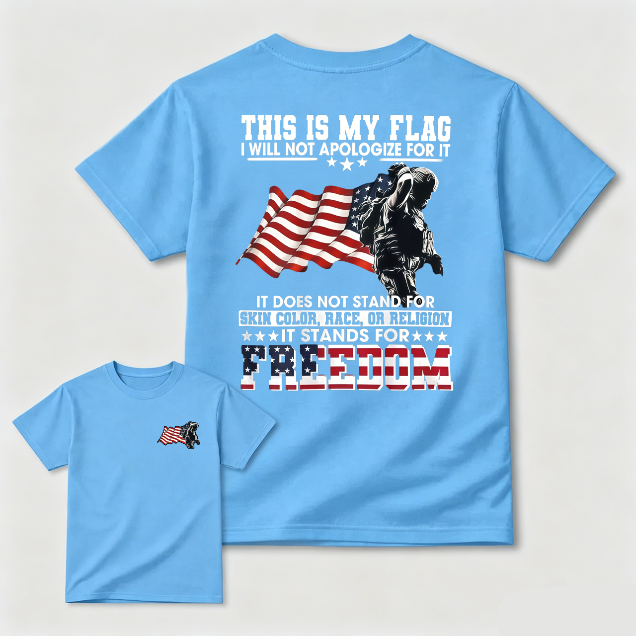 American Freedom Patriotic Graphic Tee – Proud USA Flag Statement Shirt