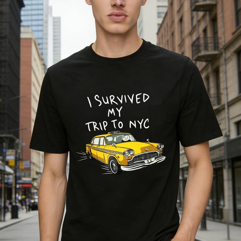 I Survived My Trip To Nyc Yellow Taxi Cab Graphic Unisex Classic T-shirt