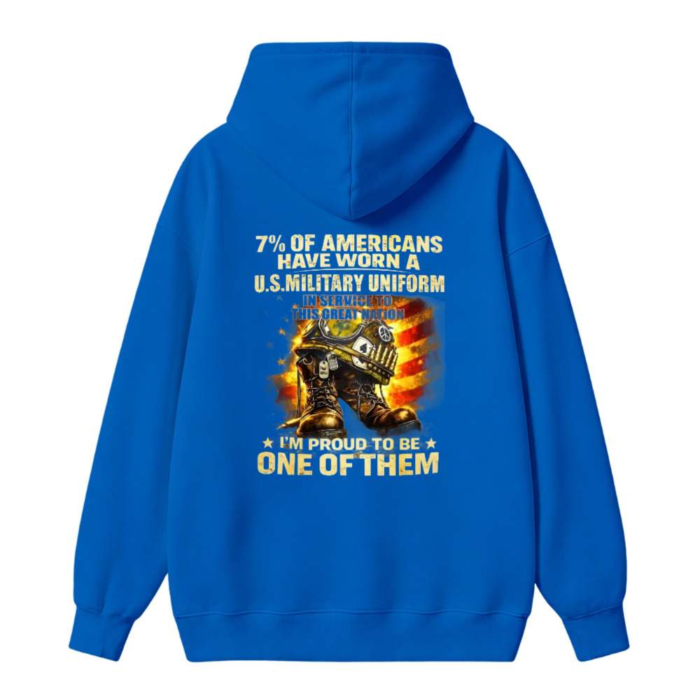 Proud American Military Veteran Service Graphic Hoodie